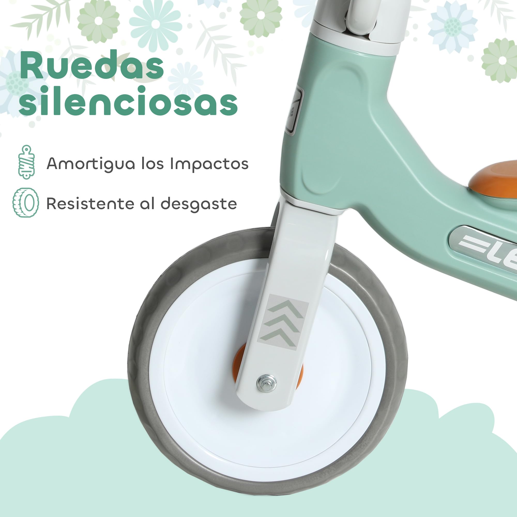 AIYAPLAY Bicicleta sin Pedales para Niños de 12 a 36 Meses, Bicicleta de Equilibrio con Ruedas Silenciosas y Resistentes a Pinchazos, Manillares con Giro Limitado a 60°