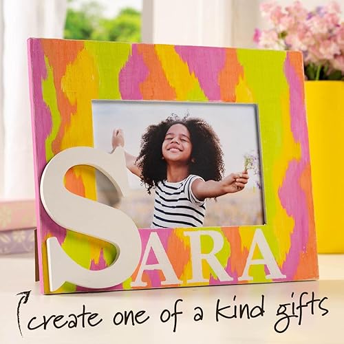 Miniatura 5 de Plaid Letra de madera sin terminar, superficie de madera de 5 pulgadas, perfecta para proyectos de manualidades y manualidades, 63571, 5 pulgadas