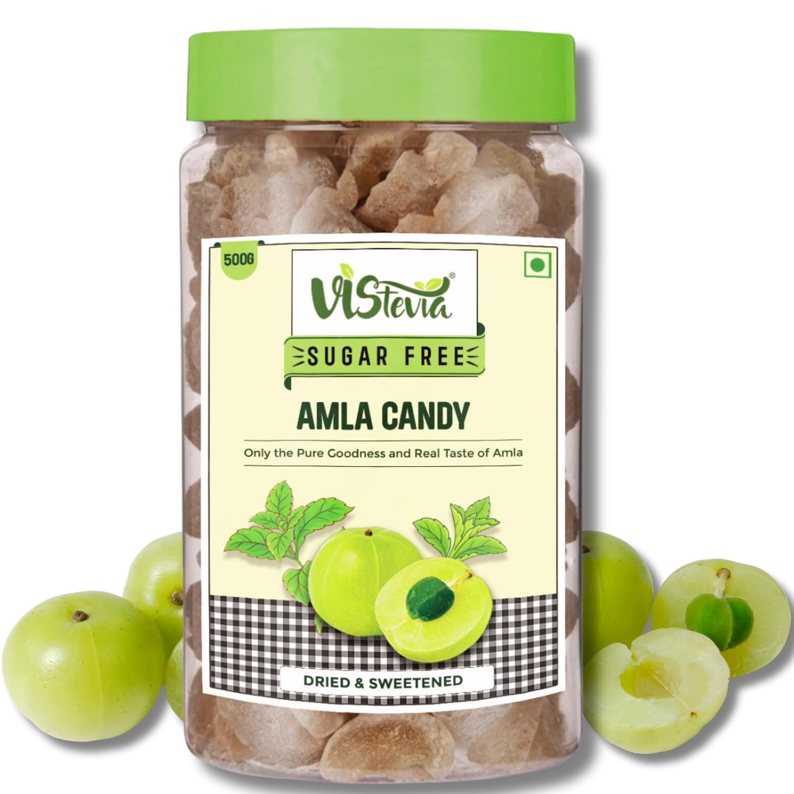 Vistevia Sugar Free Amla Candy, Diabetic and Keto Friendly - 500G