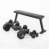 Foldable Fitness Bench Stand, 120cm x 29cm, 150-200kg Capacity, Black