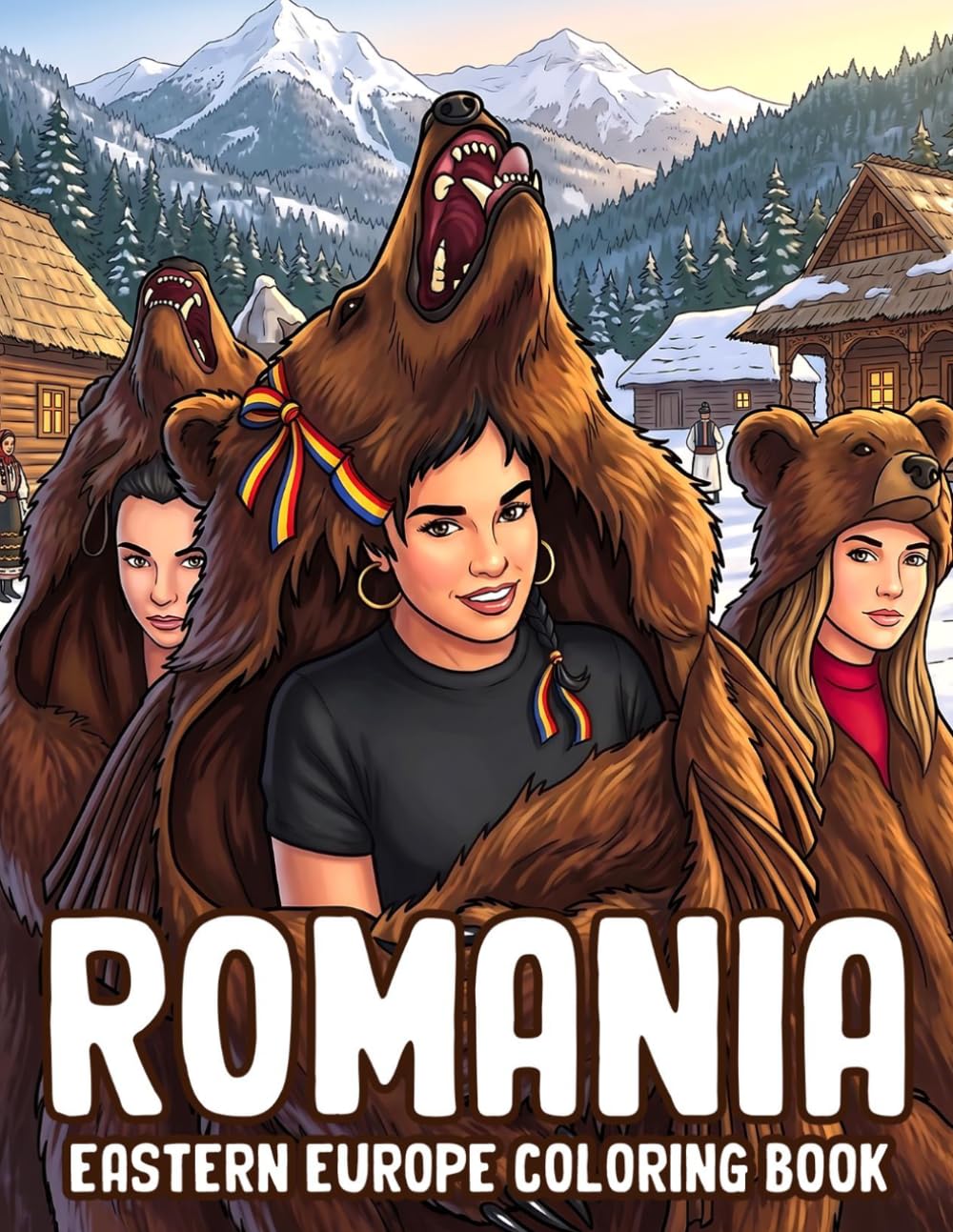 Romania Coloring Book: Discover the Soul of Transylvania With Folk Culture Coloring Pages Featuring Vibrant Traditional Festival Scenes for Adults & Kids To Relax