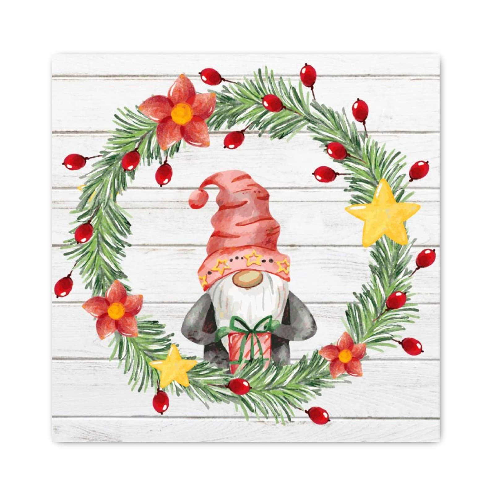Panneau mural de Noël en bois plaque suspendre décoration murale chrétienne fleur