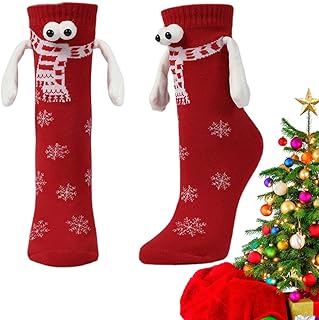 [SOUFLY] カップルソックス, 手編みの靴下, 磁気吸引 人形靴下、ノベルティ磁気靴下、面白いカップルハンドソックス、カップル、友人、姉妹、恋人、女性、男性用