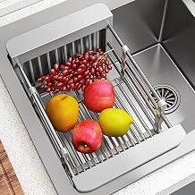 Large Dish Drying Rack - Extendable Anti-Rust Dish Rack for Kitchen Counter