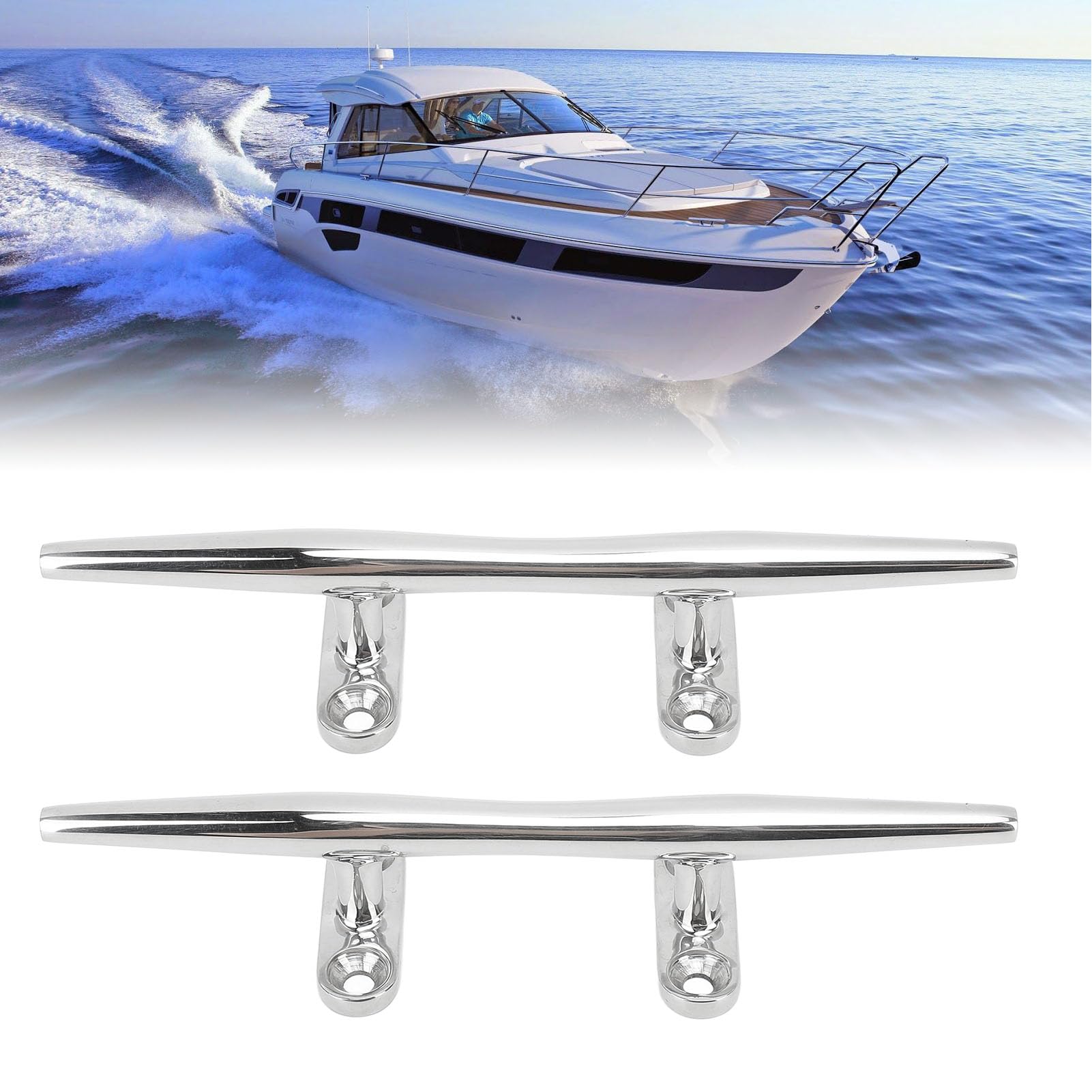 Eujgoov Bitte Marine, Bitte da Ormeggio per Barche in Acciaio Inossidabile 316 da 4 Pezzi per Yacht, Gommoni e Banchine, per Dock per Carichi Pesanti Antiruggine con Design