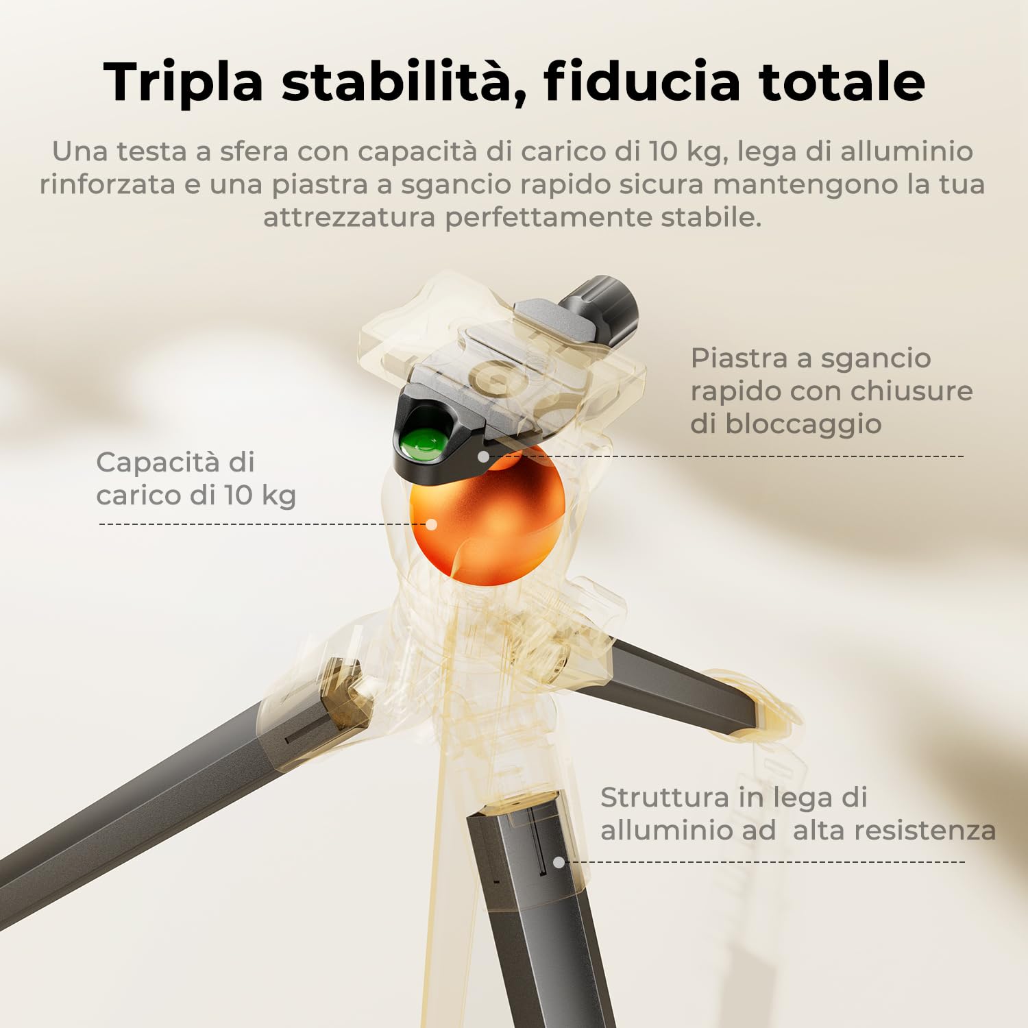 K&F CONCEPT Treppiede Fotocamera e Smartphone 162cm, Cavalletto Fotografico | Treppiedi Per DSLR/Mirrorless/Sony/Canon/Nikon, Portata 10kg, Alluminio con Supporto per Cellulare 2-in-1, A305A1+BH-40