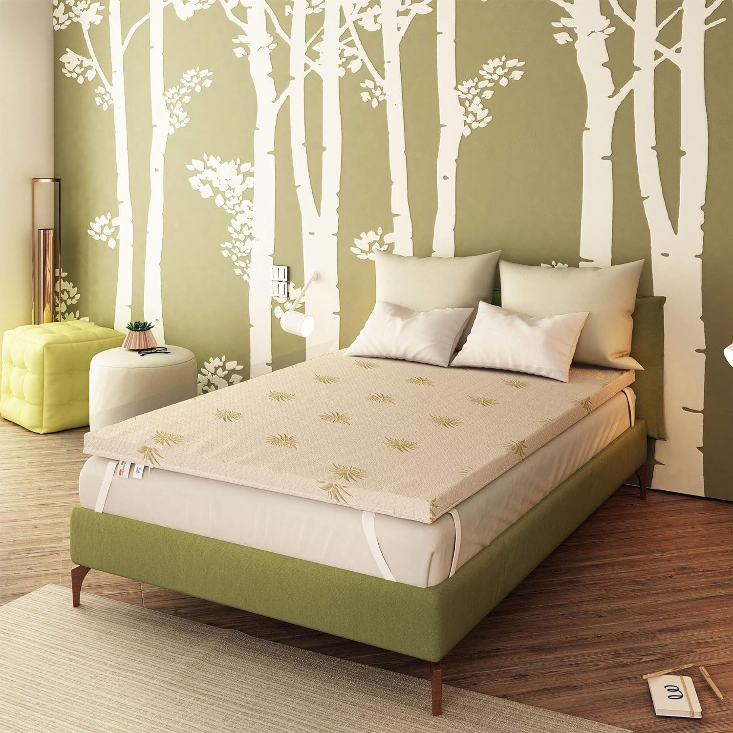 Baldiflex Emporio Correttore Materasso in Memory Topper Singolo 110 x 200 h 3 - Fodera in Aloe Vera, RIGIDO