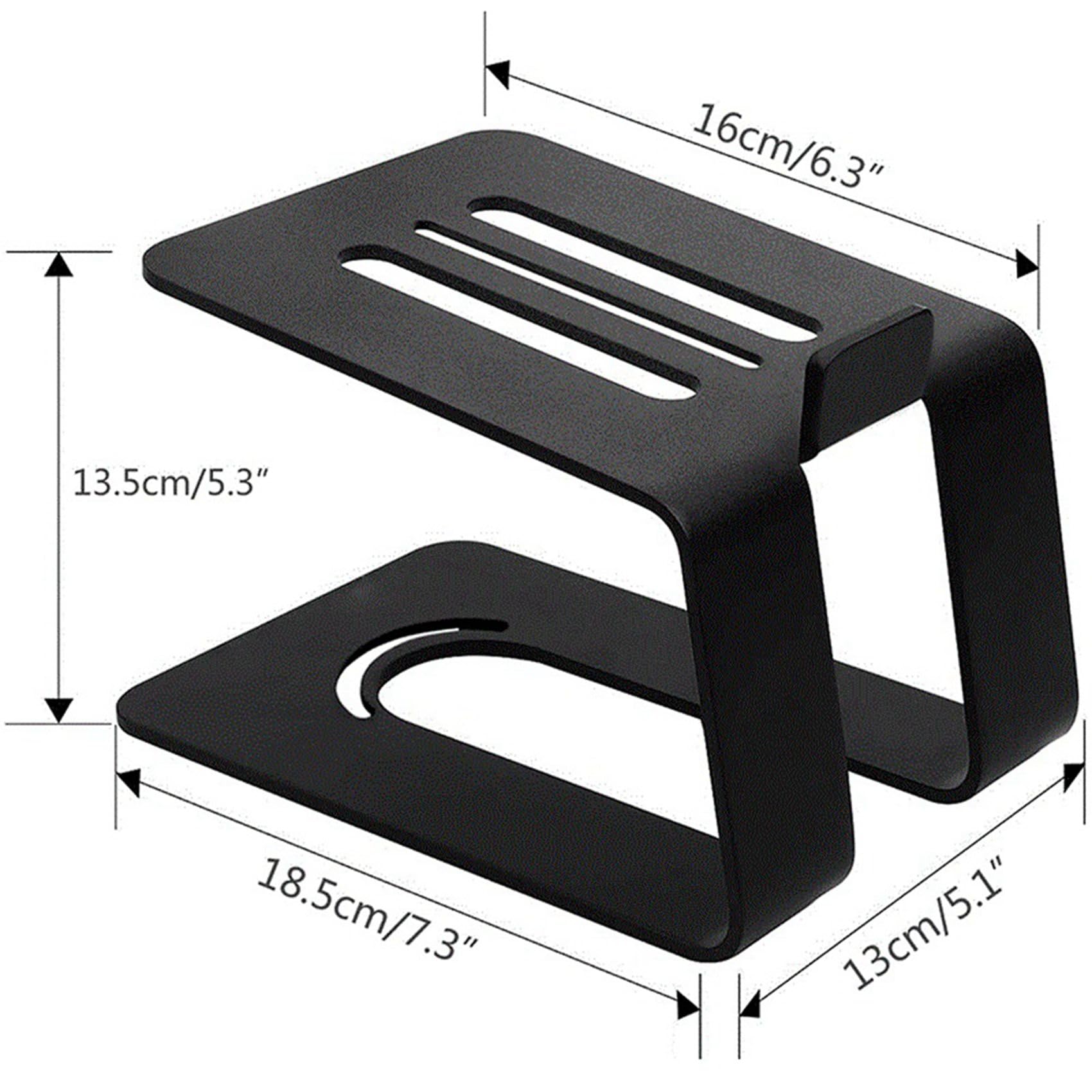 Lot de 2 supports de haut-parleurs de moniteur de hauteur 5,3 cm - Angle de vision confortable - Support de haut-parleur solide - Élévation en métal