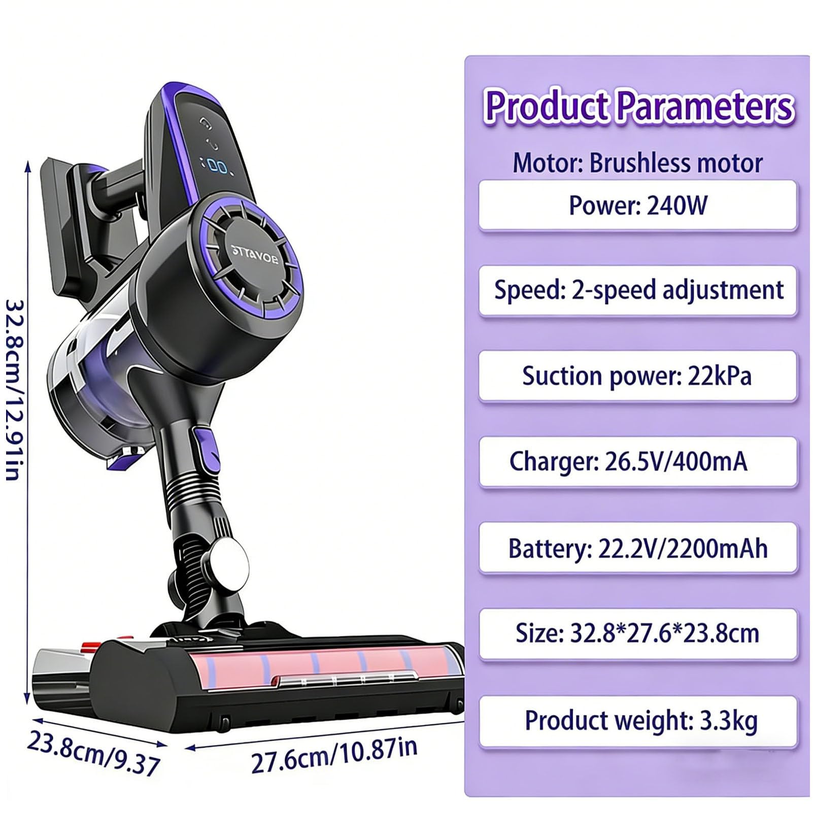 Limpiador eléctrico inalámbrico para mesas de billar con pantalla LED | Aspiradora de 240 W para paños de billar con succión de 22 kPa y 2 velocidades ajustables; ideal para salas de billar