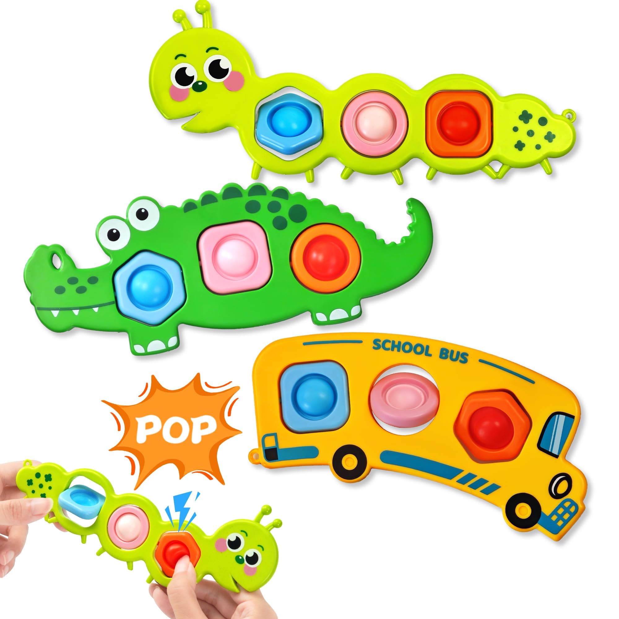 Bambebe 3PC Fidget Popper Sensory Toys