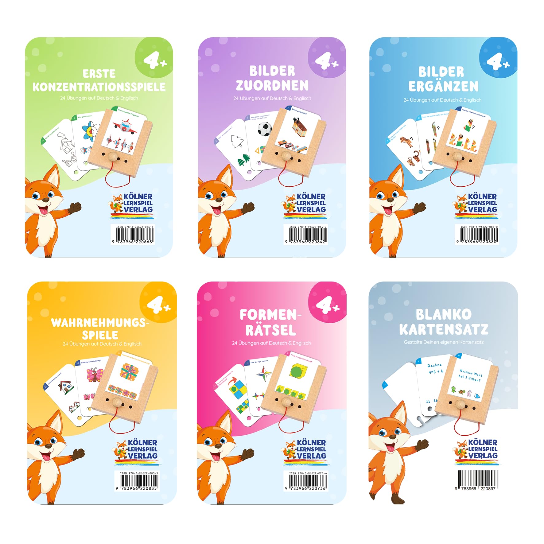 Kölner Lernspielverlag Zestaw startowy z otworami od 4 lat z 6 zestawami kart