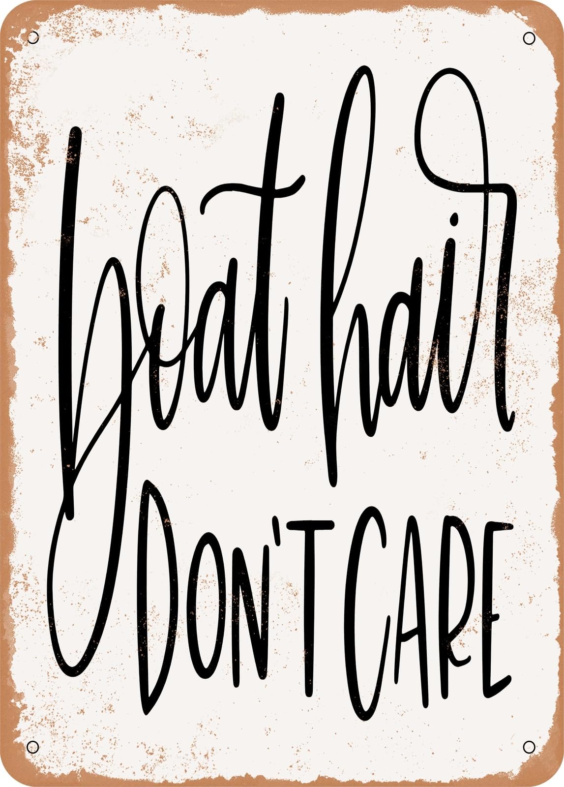 Miaomansenstore Metal Sign - Boat Hair Don't Care - Vintage Look Home Decor