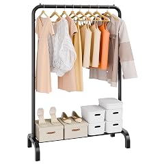 VEVOR Clothes Rack Heavy Duty Clothing Garment Rack with Hanging Rod and Bottom Storage Area Clothing Racks for
