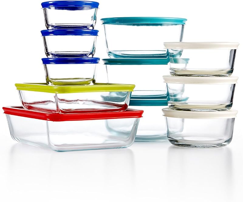 Contenedor de almacenamiento de alimentos Pyrex de 22 piezas