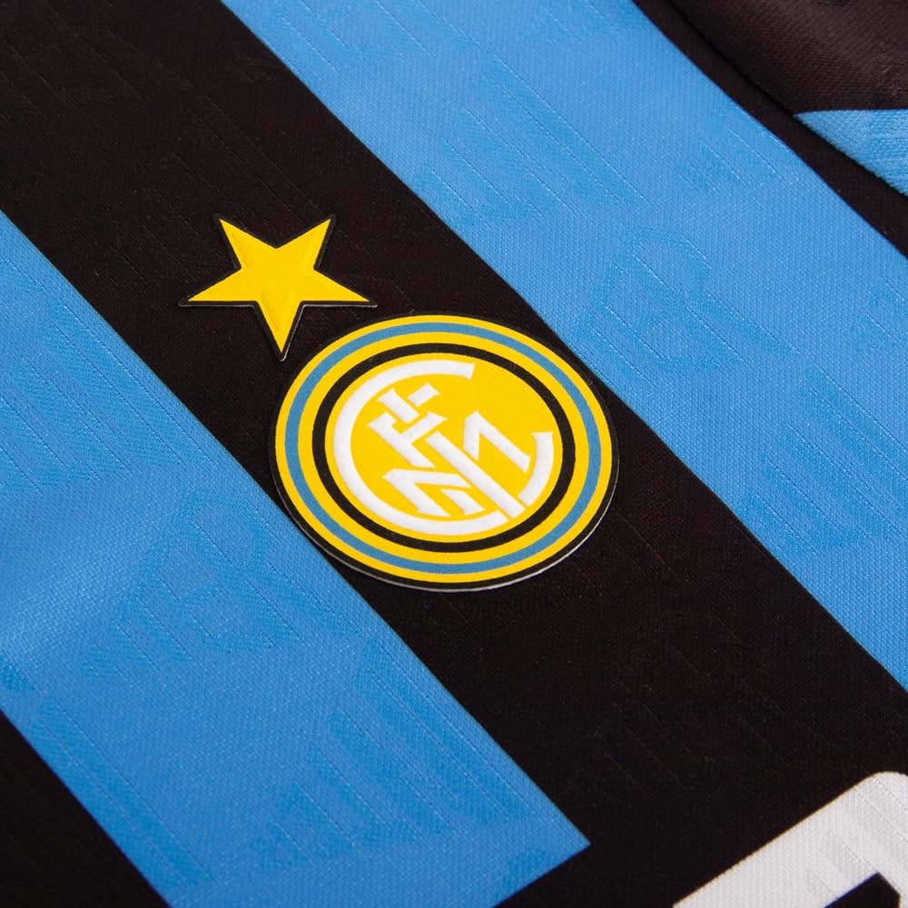 Copa – Camiseta de Fútbol Retro – Hombre – FC Internazionale 1991-92 – Azul - Negro – 70% poliéster Reciclado – 30% poliéster