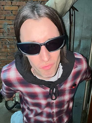 Miniatura 10 de AIEYEZO Gafas de sol deportivas envolventes para hombres y mujeres, a la moda, con marco grueso, gafas de sol elegantes y deportivas