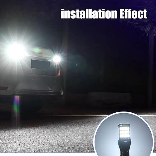Miniatura 7 de 4 piezas T15 de decodificación de coche sin escalones de alto brillo, 4014 45SMD 6000k-6500k 12V impermeable 360 iluminación intermitente,