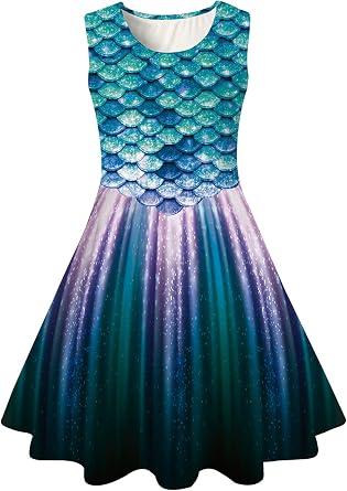 BFUSTYLE Girls Dress Sleeveless Casual Floral Sundress for Girl 4-15 Years