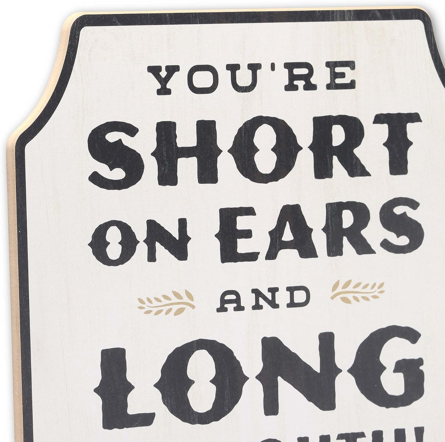 Open Road Brands John Wayne Short on Ears Long on Mouth Wood Wall Decor image 4