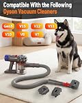 ANIRUDH 3-in-1 Dog Hair Vacuum Brush Attachment Compatible with Dyson Gen5 V15 V12 V11 V10 V8 V7, Pet Grooming Brush Kit with Extension Hose, Adapter & 3 Brush Heads