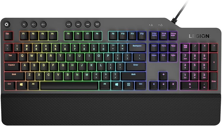 Lenovo Legion K500 RGB Mechanical Gaming Keyboard with Red Switches and Palm Rest
