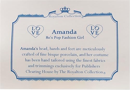 Miniatura 5 de Dolls of The Decade 80's Pop Amanda - Muñeca de porcelana de 10 pulgadas
