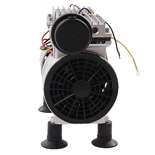 Miniatura 7 de Bomba de vacío sin aceite de 110 V 550 W, bomba de vacío industrial con 2 cilindros y ventiladores de enfriamiento, mini bomba de silencio de