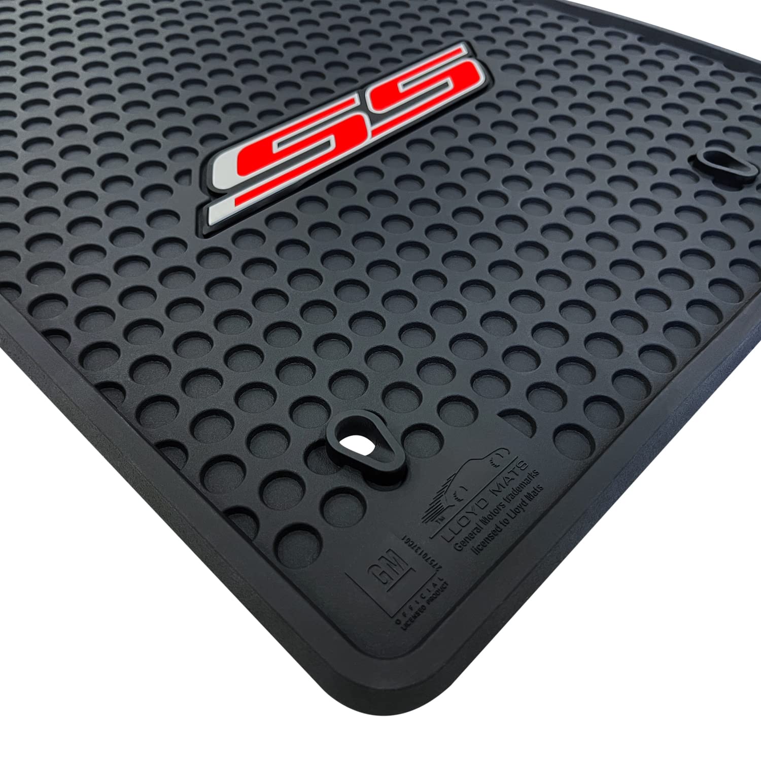 Lloyd Mats Custom-Fit All-Weather Rubber Floor Mats for Chevy Camaro 2010-2015 Red SS Black