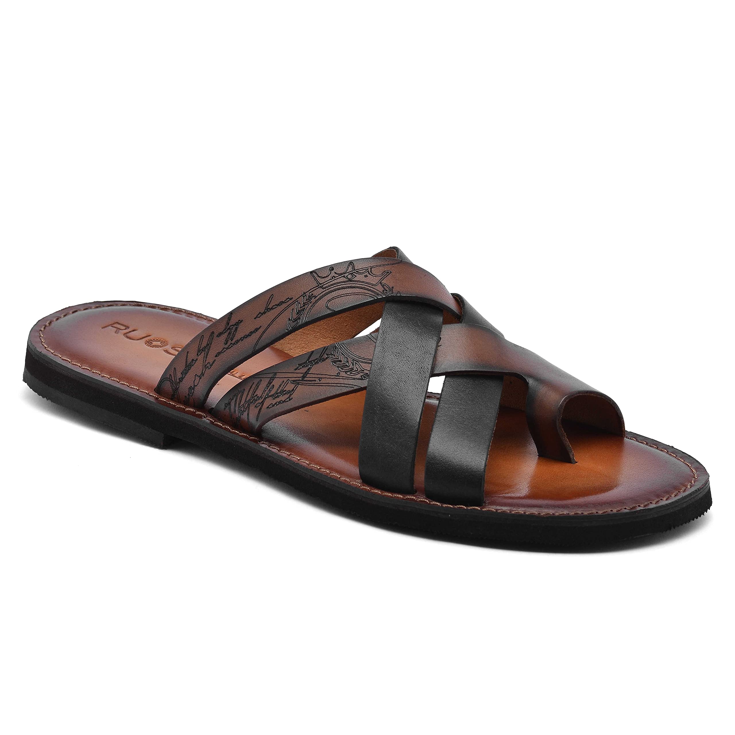 Ruosh The Pisa Men Tan Cross Strap Slipper (B0C43R26HK) Amazon Price History, Amazon Price Tracker