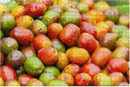 Rompecabezas de Jocotes en Guatemala de frutas tropicales Spondias purpurea para adultos y niños, juego de rompecabezas de madera, juego educativo
