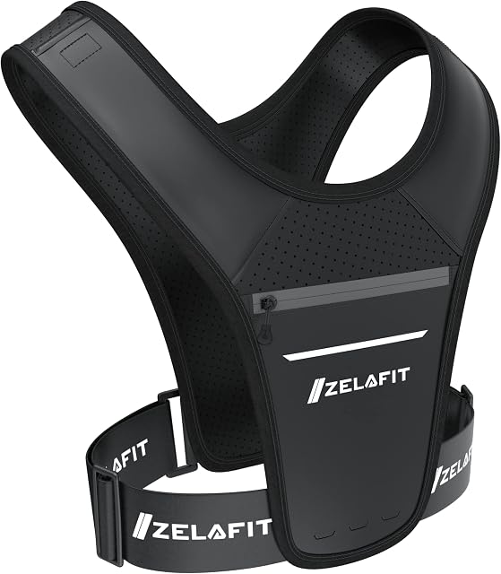 ZelaFit® Running Phone Holder Vest | Waterproof Phone Pouch | Key Holder | Reflective Running Vest | Adjustable Waistband | 2 Shoulder Pockets | Lightweight - Men & Women