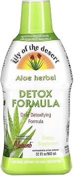 Lily Of The Desert Detox Formula Aloe Vera and Trusted Herbs for Urinary Tract, Gallbladder, and Liver Support, 32 Oz,1