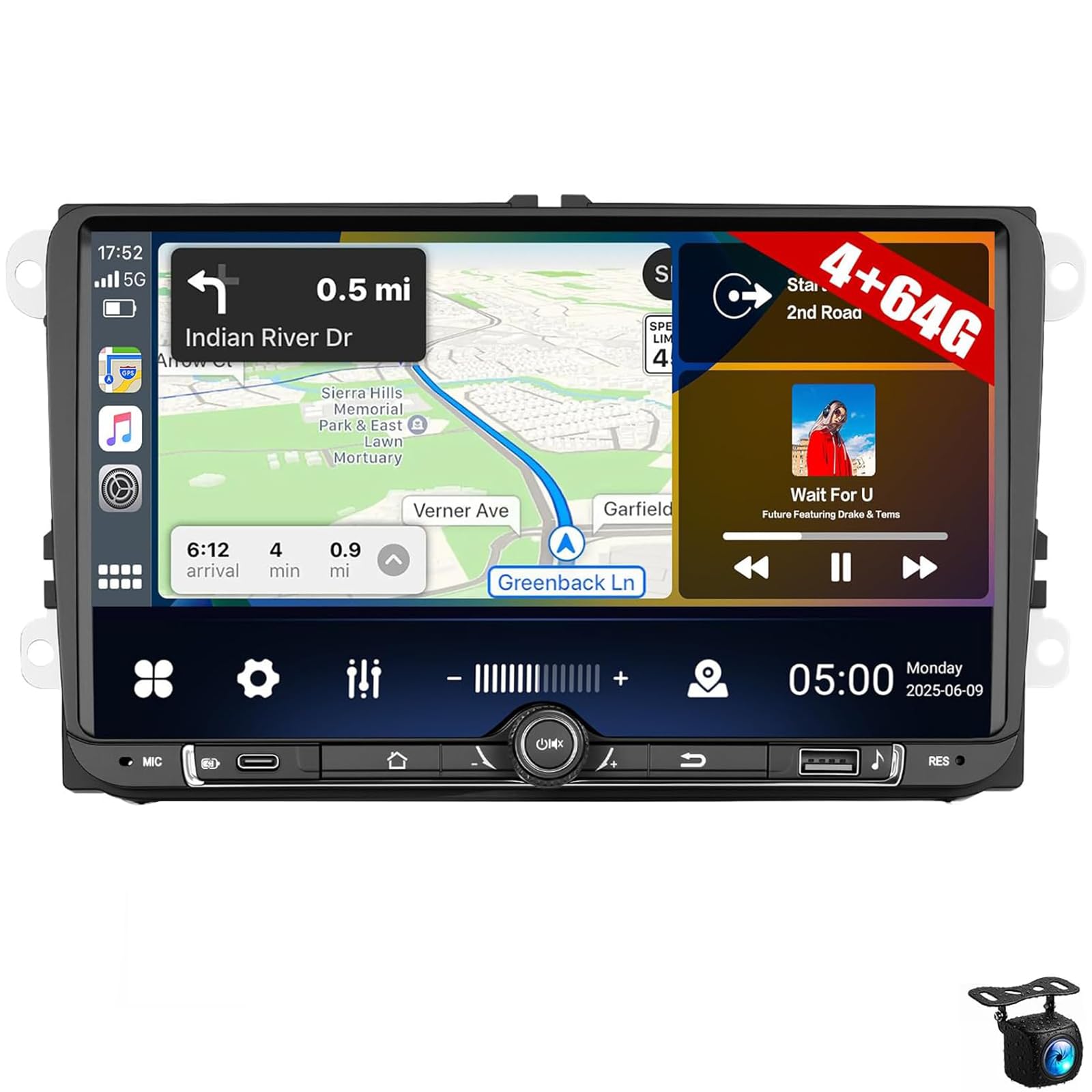 Car Radio for Volkswagen Passat Jetta Tiguan Golf MK5 MK6 T5 EOS Polo
