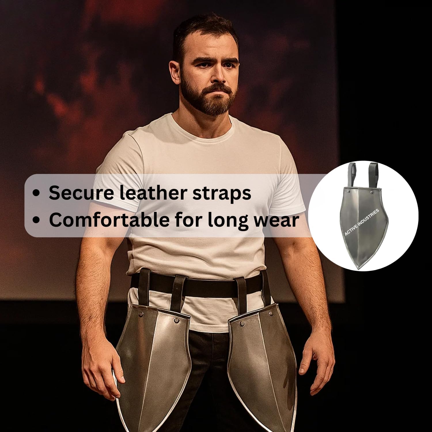 Medieval Tasset Shield Belt Armor Authentic Viking Thigh Steel Plate Armor for Cosplay, Reenactments, & Halloween Costumes