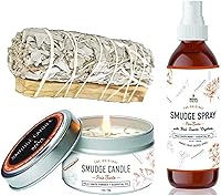 Vista 11 de Soul Sticks Smudge Kit de 3 piezas Sticks de eucalipto de 4 pulgadas de salvia, vela de mancha, espray de manchas para limpieza, meditación