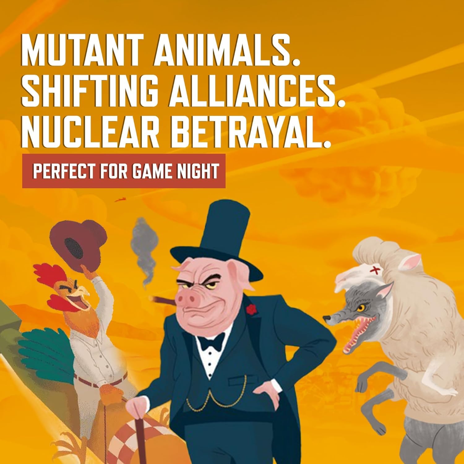Edizione Deluxe - Gioco di strategia premium per adulti e famiglia, da 2 a 5 giocatori, da 1 a 2 ore, gestione delle risorse, controllo area, poteri asimmetrici con animali della fattoria nucleare