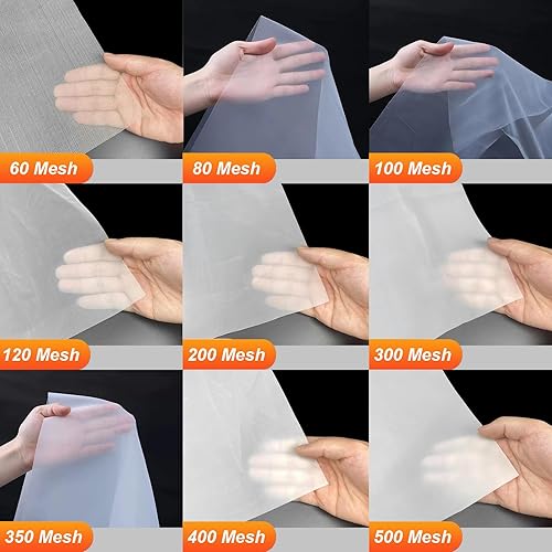Miniatura 2 de Malla de filtro de nailon de grado alimenticio, 80, 100, 120, 200, 300, 350, 400, malla hecha a mano de grado alimenticio para pintura química