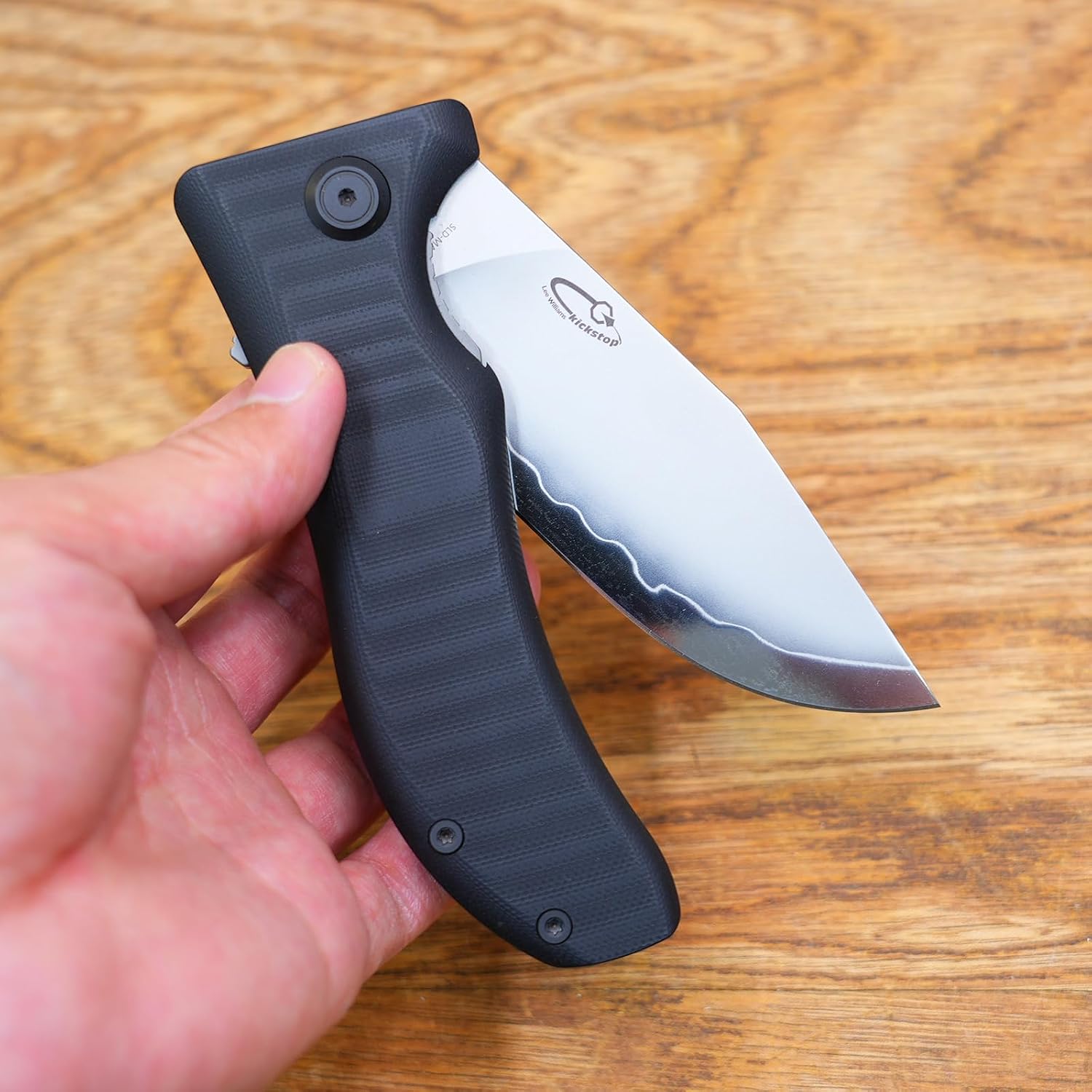 Lucky Dog Foldable Knife 4" SLD-Magic Blade, G10 Handle with Flipper Opener, Camping & Hiking Folding Knife (2524-BK)
