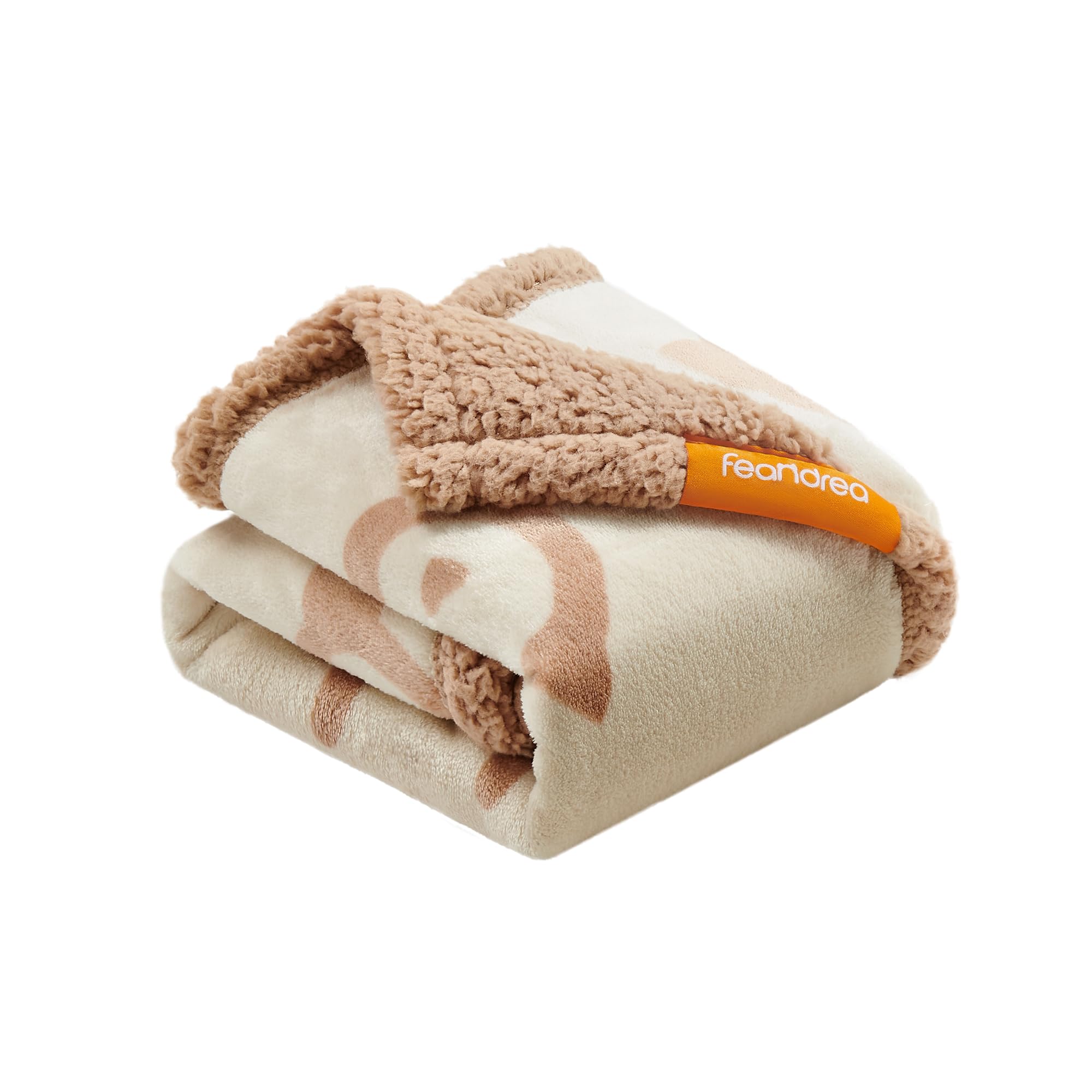 Feandrea Coperta Impermeabile per Cani, Coperta Animali Domestici in Sherpa per Cani Nani, Gatti, 73 x 63 cm, S, Coprisedile Reversibile Lavabile in Lavatrice, Beige PPB029K01