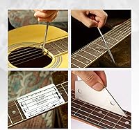 Vista 4 de Kit de herramientas de reparación de guitarra de 25 piezas con bolsa de transporte para guitarra eléctrica acústica, ukelele, bajo, herramienta