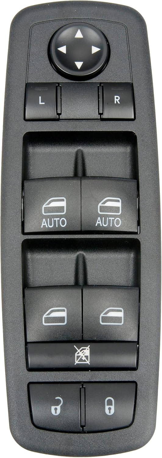 Dorman 901-684 Front Driver Side Master Window Switch - 10 Button Compatible with Select Dodge/Jeep Models