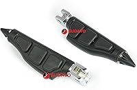 Vista 6 de Motocicleta cromo aluminio pie clavijas trasero pasajero pedal con soportes para HONDA GL1500 VALKYRIE (todos los modles) 1997-2004 (GTW mate balck)