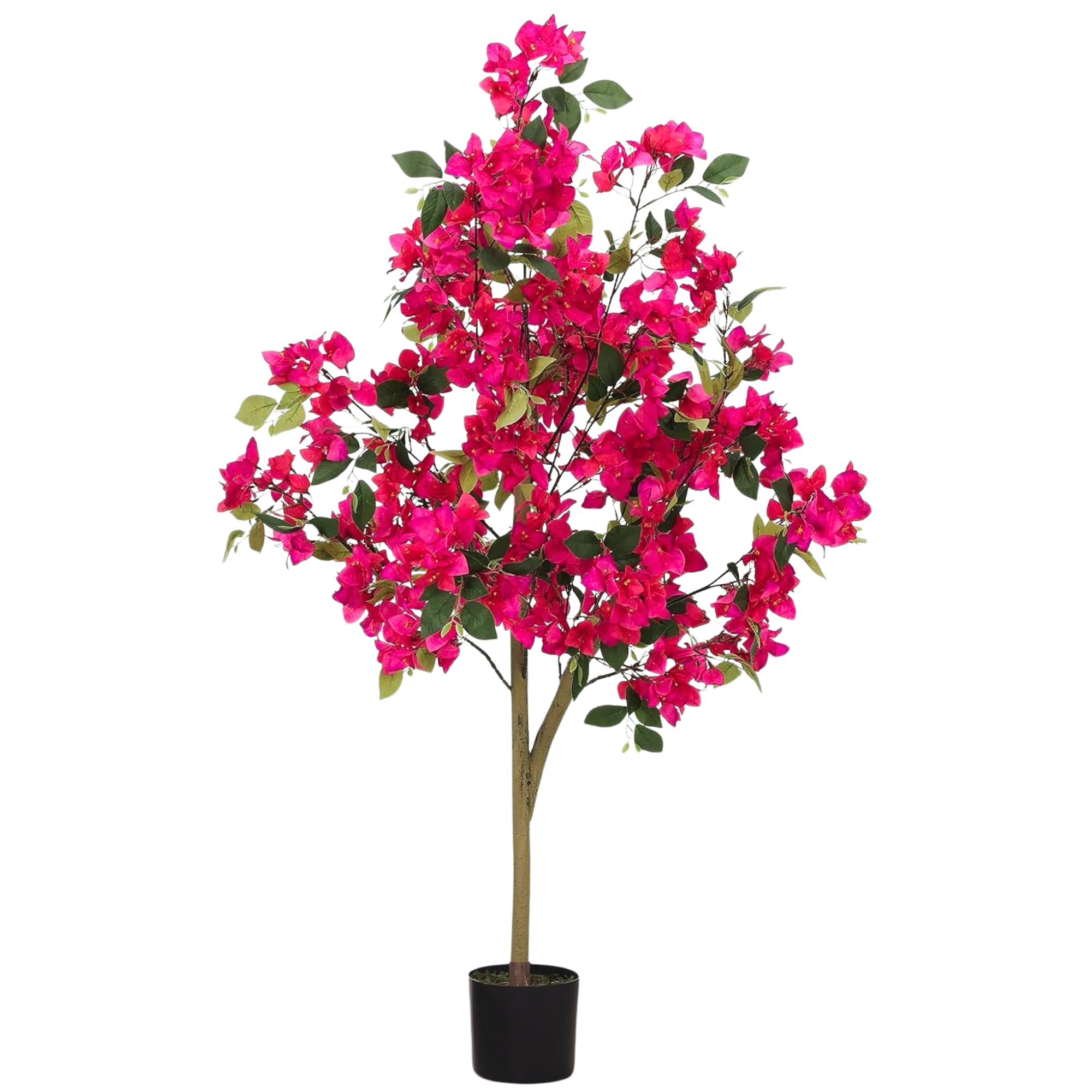 ARICK DECOR 5Ft Artificial Bougainvillea Tree with Pot | Realistic Faux Pink Flowering Plant | Large Silk Flower Tree for Living Room, Home, Office & Indoor Décor | 5 Feet Tall Floor Plant (Pink)-image-23