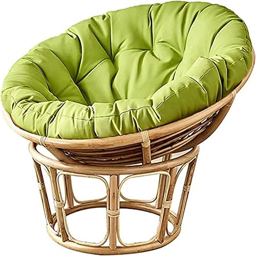 HUHJYUGE Cojín redondo para asiento de columpio de 24 x 24 pulgadas, cojín colgante para silla de huevo, impermeable, para exteriores, tela de sarga