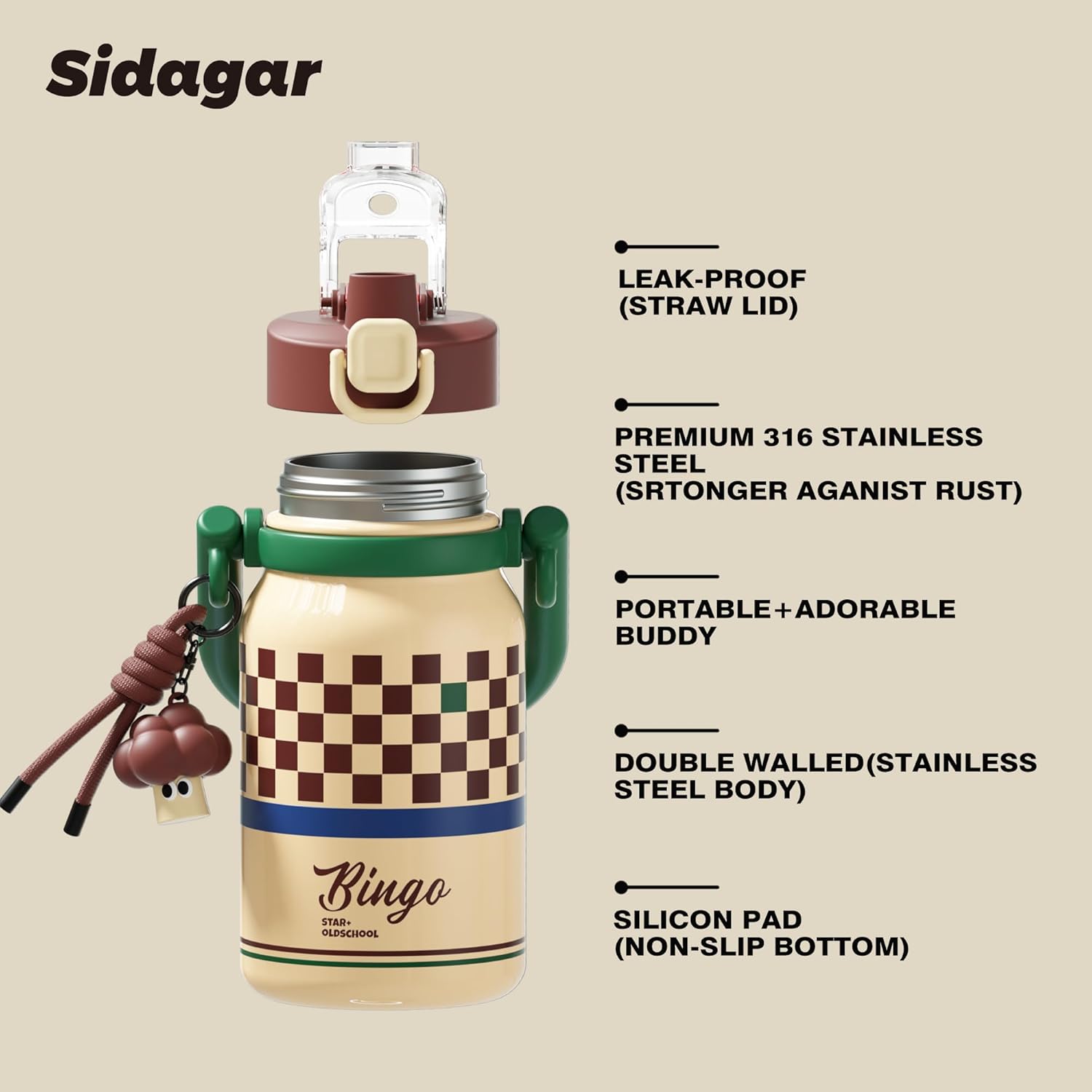 32 oz Insulated Water Bottle for Women with Straw & Handle, 316L Medical Grade Stai... - Image 8