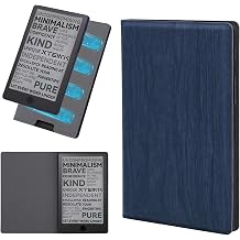 Magnetic Case for 4.3" Xteink X4 Pro, PU Leather Folio Cover, Sea Blue