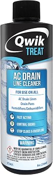QwikTreat Liquid AC Drain Line & Drip Pan Cleaner, Pipe Unclogger Solution