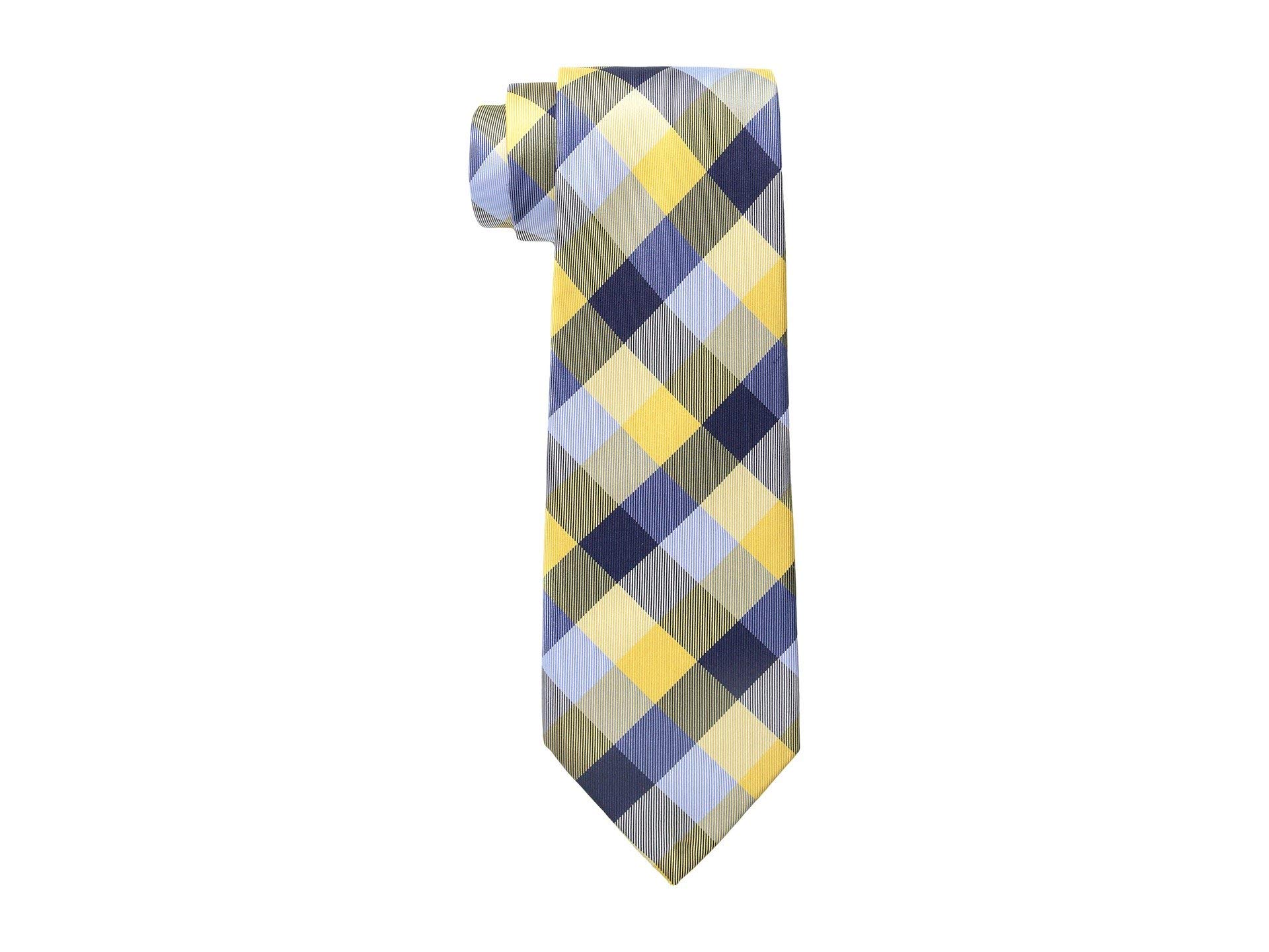 Tommy Hilfiger mens Buffalo Tartan neckties, Yellow, Regular US