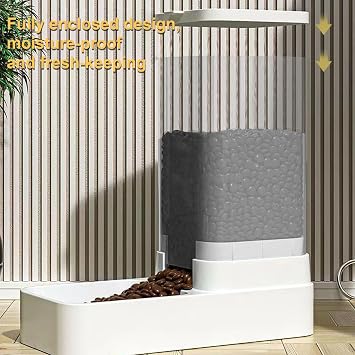 Automatic Pet Feeder, Feeding Watering Supplies, Auto gravit Pet Feeder Bowl, Pets Automatic Feeder and Waterer, 3.8L Cat Feeder Water Dispenser grav ity Food Feeder and Waterer Big Capacity (feeder)