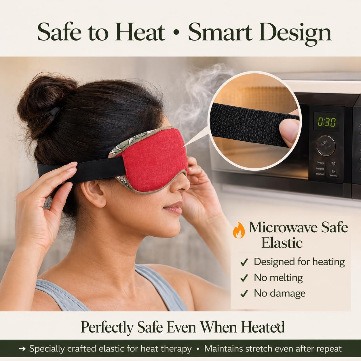 Natural Herbal Eye Mask Hot & Cold Therapy - Microwaveable Eye Pack — Amazon image 4